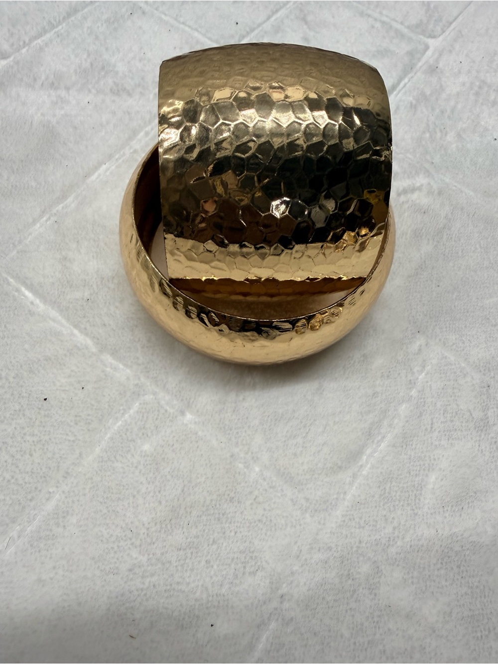 Women's Gold Hammered Cuff Bracelet - Elegant Statement Bangle